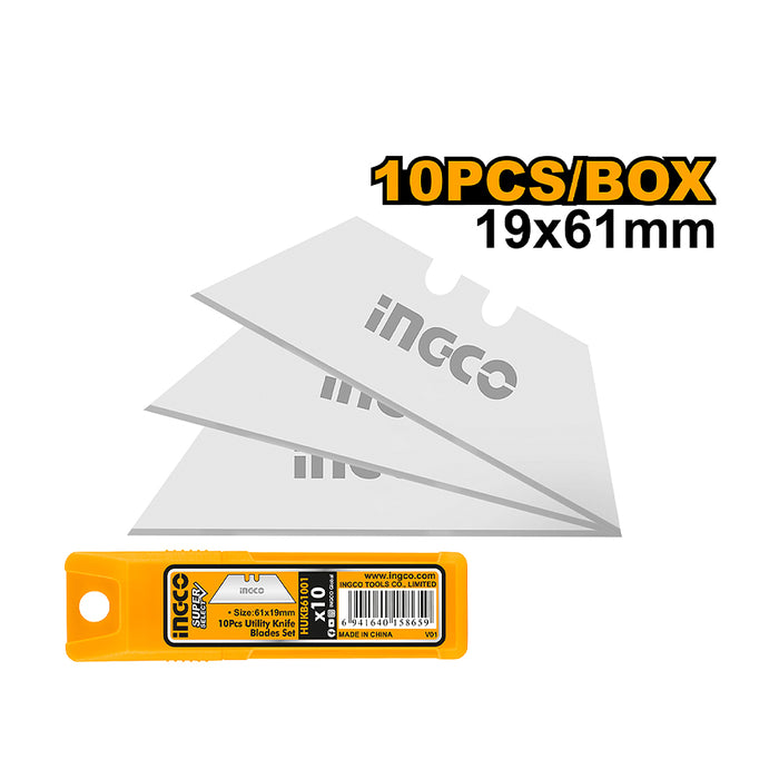 Bộ 10 lưỡi dao tiện dụng INGCO HUKB61001