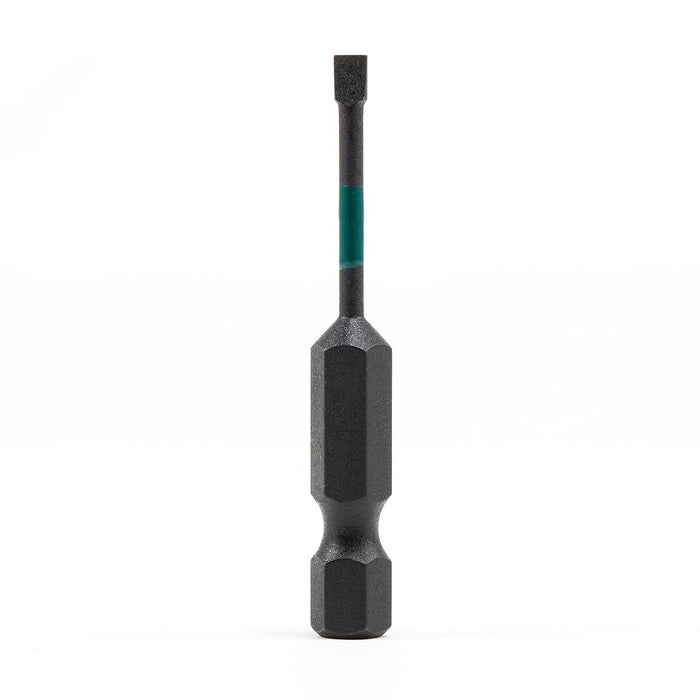 Bộ 10 mũi vít dẹp SATA cốt 6.35mm (1/4 inch), vật liệu thép đen hấp thụ lực xoắn, có nam châm