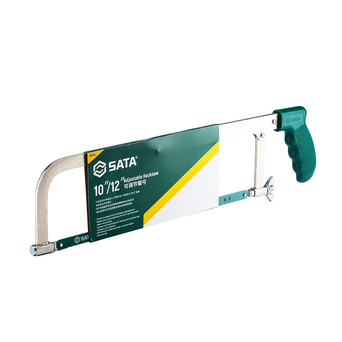 Cưa sắt cầm tay SATA 93414, dài 300mm (12 inches) 2 mức điều chỉnh chiều dài, khung thép, cán nhựa