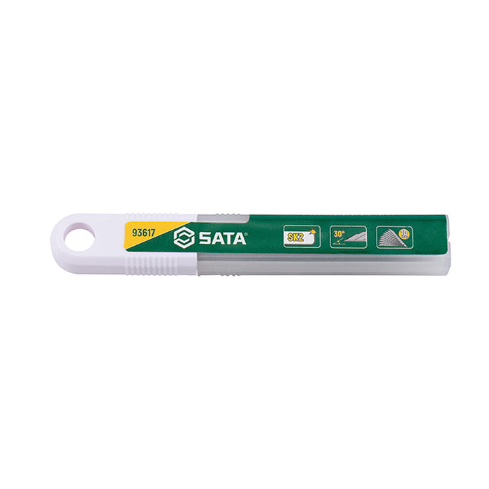 Bộ 10 lưỡi dao rọc giấy SATA 93617 chất liệu thép SK2, kích thước 9 x 73mm