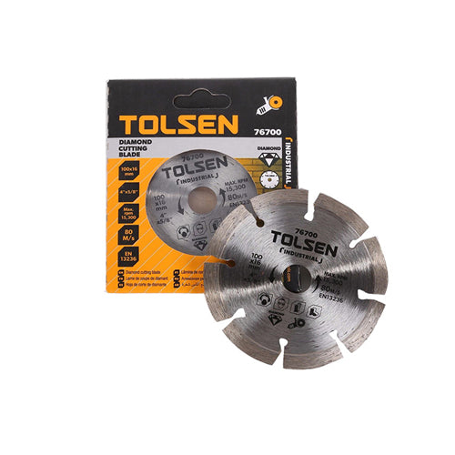 Đĩa cắt kim cương phân đoạn công nghiệp dùng cho gạch 100 - 230mm TOLSEN (cắt khô)(tiêu chuẩn EN13236)