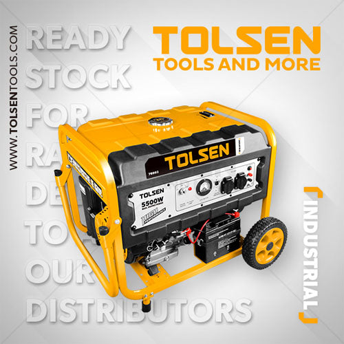 Máy phát điện chạy xăng công nghiệp 27 lít / 5500W TOLSEN 79992