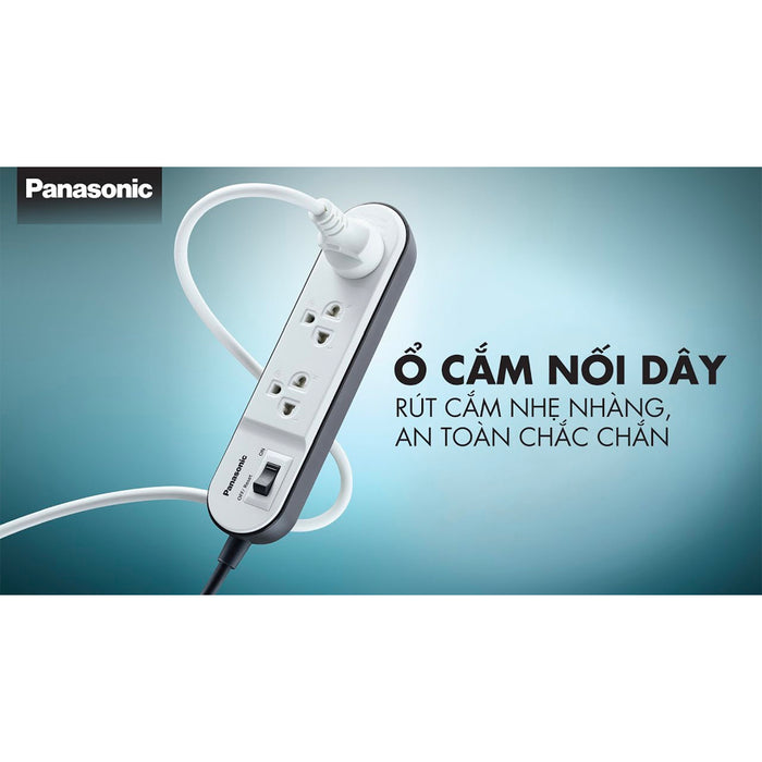 Ổ cắm điện Panasonic 3 cổng, công suất 2300W, dây dài 3m WCHG 24332W (màu trắng)