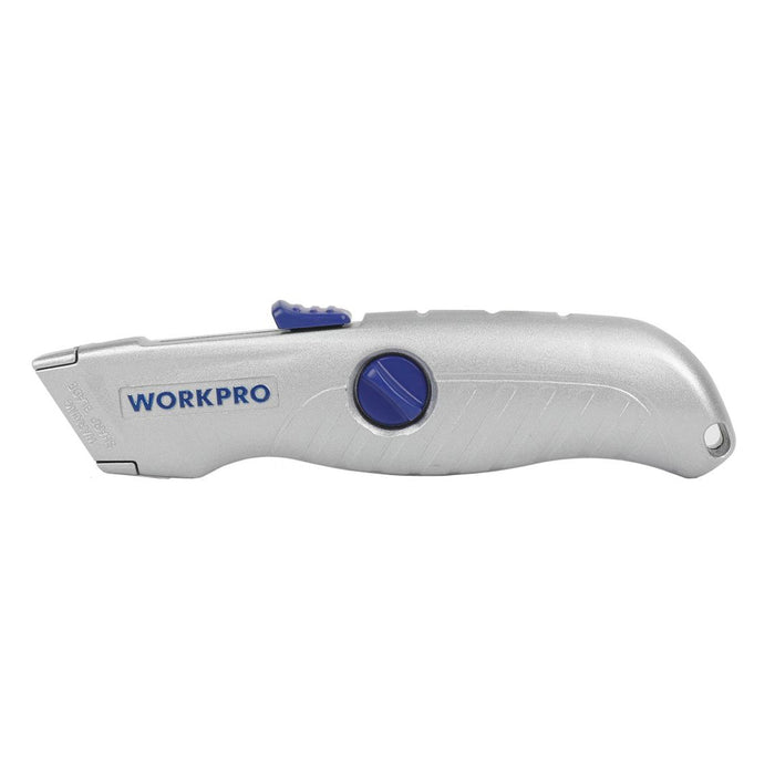Dao rọc đa năng thân nhôm, chức năng tự động thu lưỡi vào Workpro WP213007