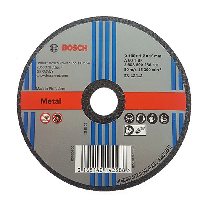 Đá cắt sắt 100 - 105mm BOSCH, phù hợp với máy mài góc GWS (Standard for Metal/Tiêu chuẩn cho kim loại)