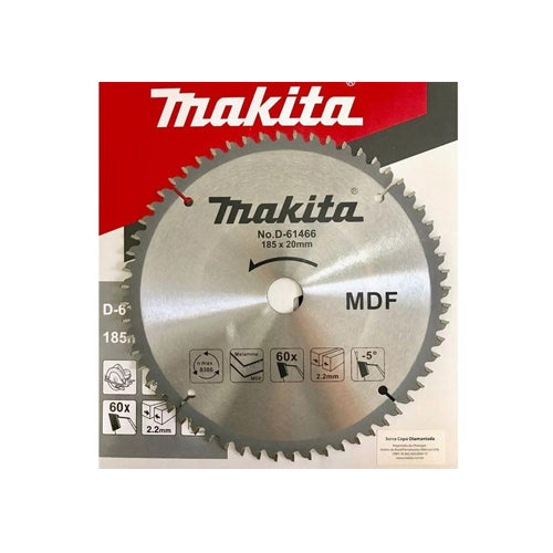 Lưỡi cưa MDF/Laminate 185mm, cốt 20mm MAKITA D-61466 (dùng cho máy cưa đĩa và máy cưa đĩa cắt sâu)(cấp 1 sao)