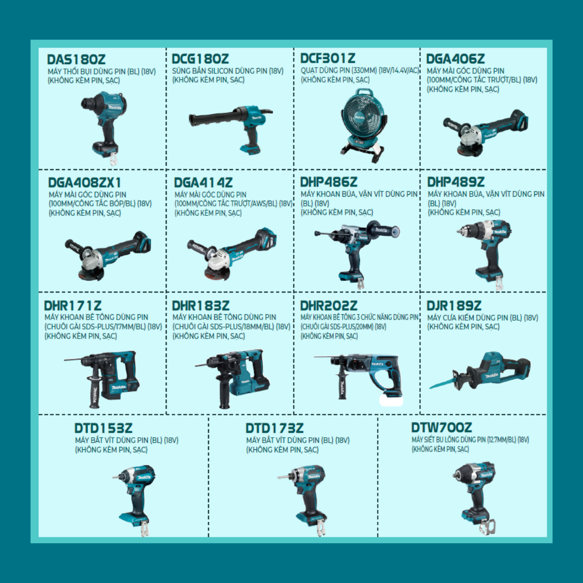 Khuyến mãi Makita | Mua máy mã Z + pin 18V LXT 5.0Ah tặng sạc
