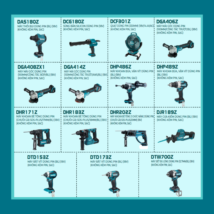 Khuyến mãi Makita | Mua máy mã Z + pin 18V LXT 5.0Ah tặng sạc