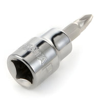Mũi vặn vít đầu Pozi SATA 3/8 inch: Chất liệu thép S2, mạ Chrome, bền bỉ, chống gỉ.