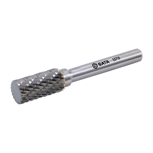 Mũi mài hợp kim SATA 53716, hình trụ phẳng, răng thô, đường kính 10mm.