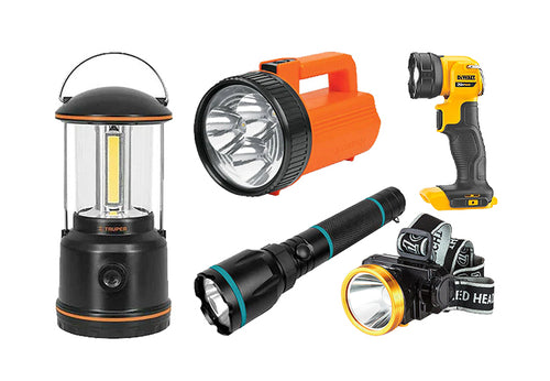 Nhóm hàng - đèn pin, đèn đội, đèn công trình và đèn dự phòng