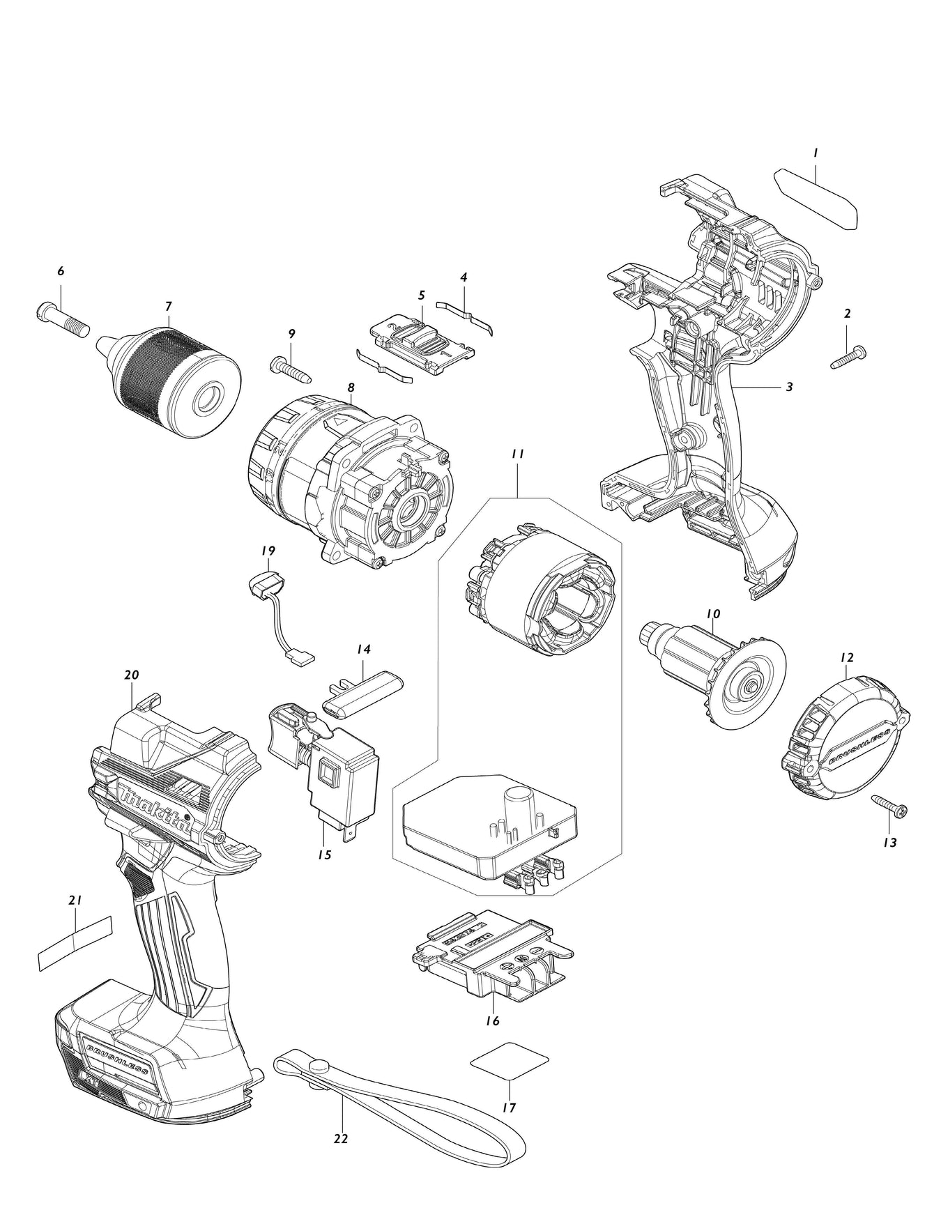 Phụ tùng máy Makita DDF486