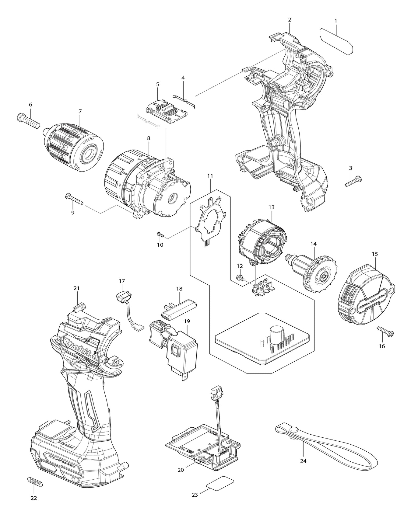 Phụ tùng máy Makita DF002G