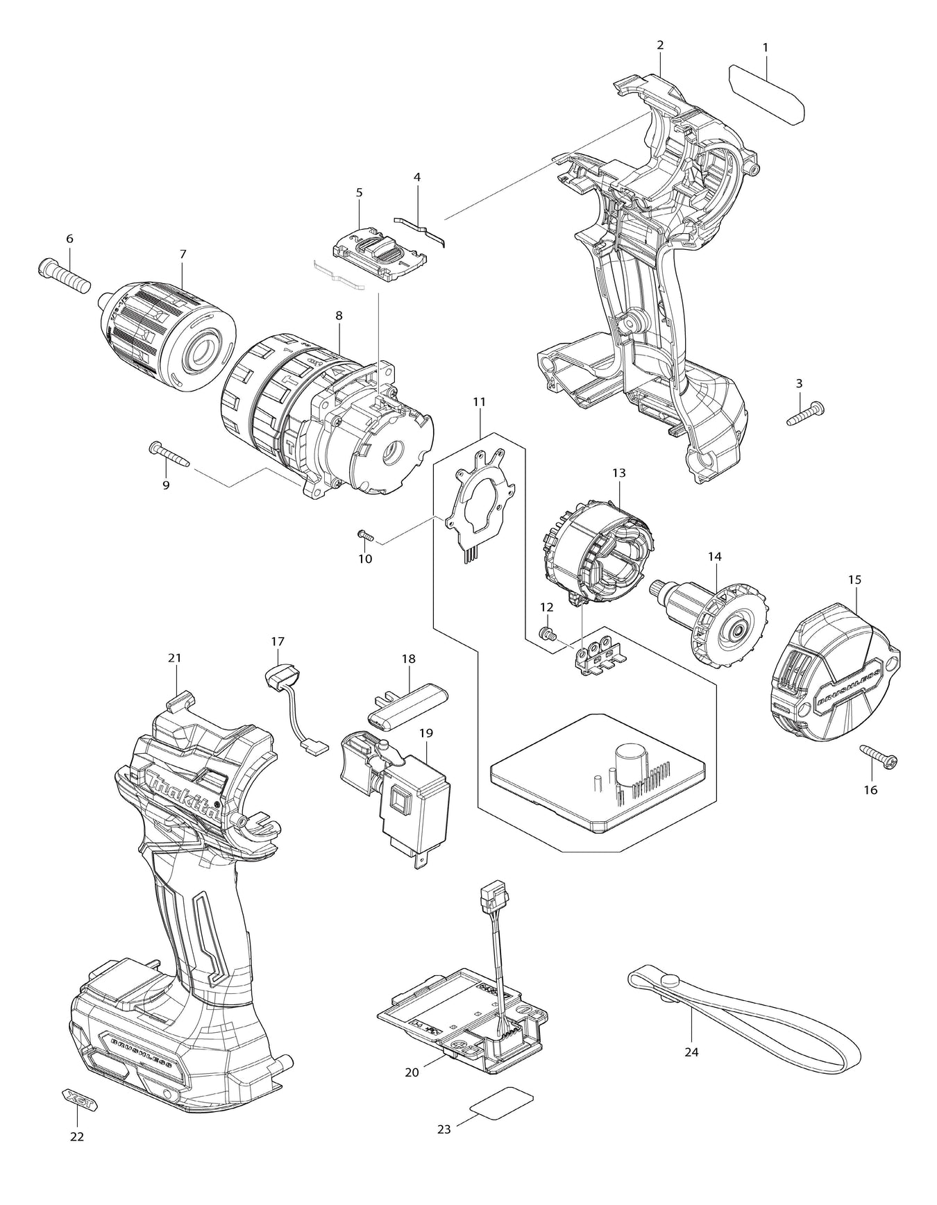 Phụ tùng máy Makita HP002G