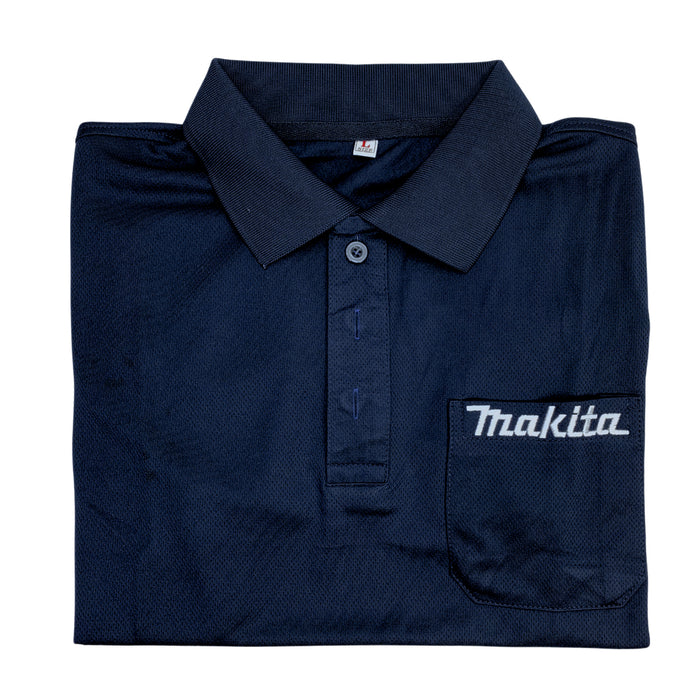 Áo đồng phục Makita có cổ, vải thun lạnh cao cấp, co giãn 4 chiều