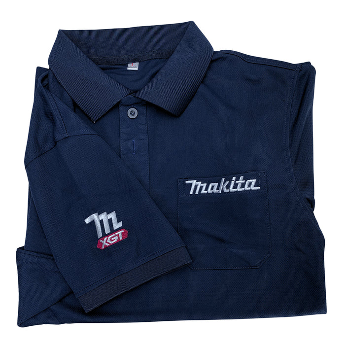 Áo đồng phục Makita có cổ, vải thun lạnh cao cấp, co giãn 4 chiều