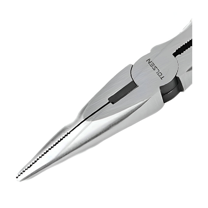 Kìm nhọn mũi thẳng 6 - 8 inch, tay cầm nhúng TOLSEN