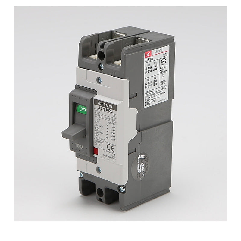 Cầu dao tự động MCCB 2P LS, tải danh định từ 5A ~ 400A, dòng cắt từ 25kA - 85kA