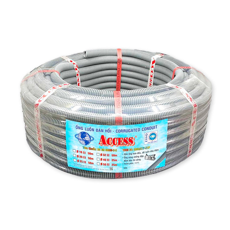 Ống ruột gà đàn hồi ACCESS Loại 2 (màu xám) Tiến Phát