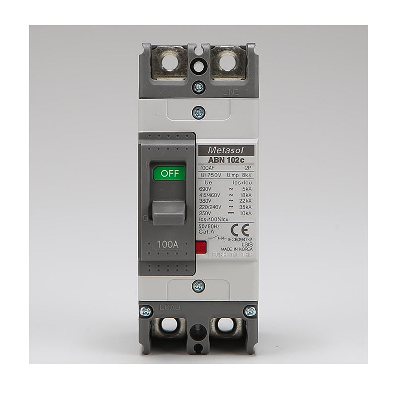 Cầu dao tự động MCCB 2P LS, tải danh định từ 5A ~ 400A, dòng cắt từ 25kA - 85kA