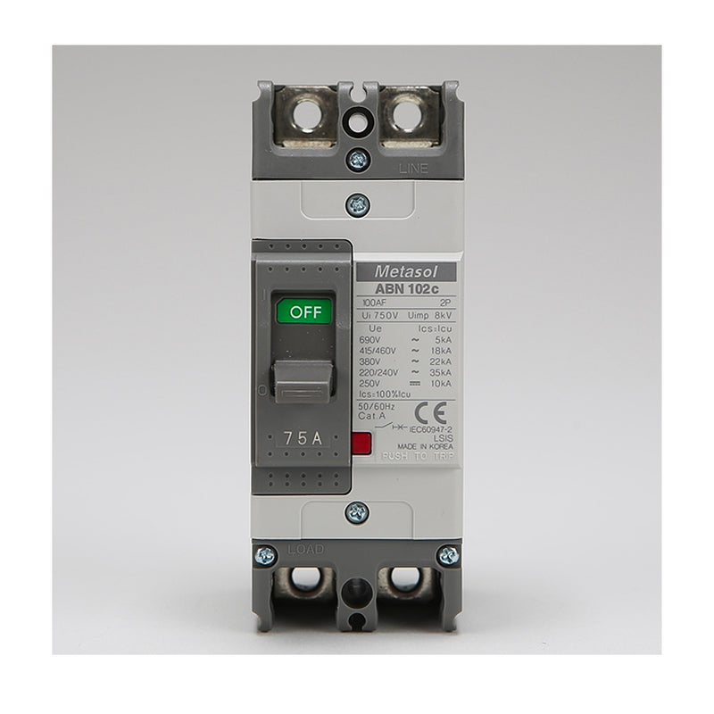 Cầu dao tự động MCCB 2P LS, tải danh định từ 5A ~ 400A, dòng cắt từ 25kA - 85kA