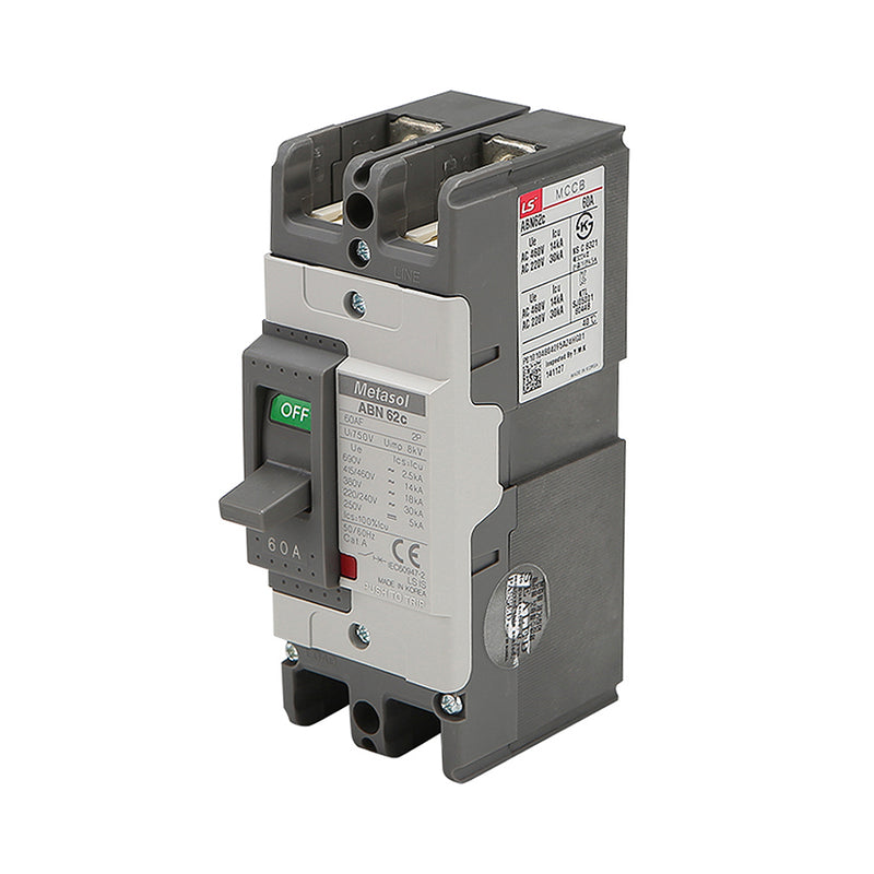 Cầu dao tự động MCCB 2P LS, tải danh định từ 5A ~ 400A, dòng cắt từ 25kA - 85kA