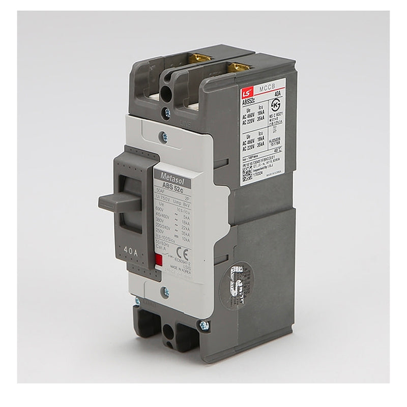 Cầu dao tự động MCCB 2P LS, tải danh định từ 5A ~ 400A, dòng cắt từ 25kA - 85kA