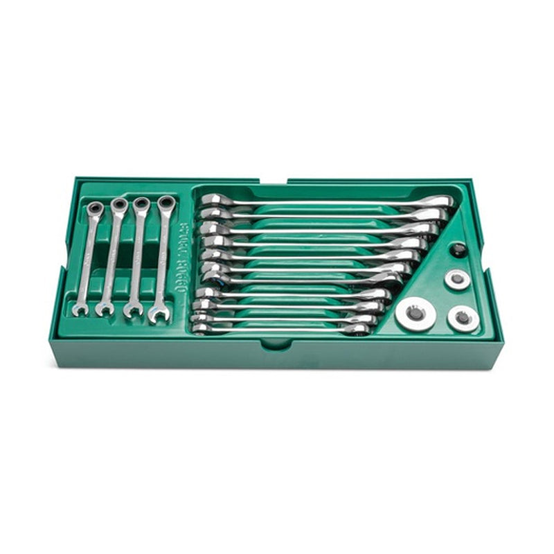 Bộ khay cờ lê vòng miệng tự động 19 chi tiết  SATA 09925A