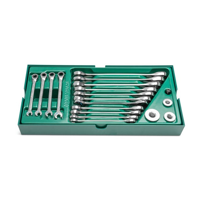 Bộ khay cờ lê vòng miệng tự động 19 chi tiết  SATA 09925A