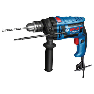 Máy khoan búa kèm bộ phụ kiện 100 chi tiết Bosch GSB 13 RE công suất 650W, đầu kẹp 13mm mã số 06012271K3