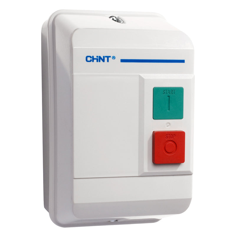 Hộp khởi động động cơ trực tiếp Chint NQ3 Series có tích hợp sẵn nút nhấn, khởi động từ và relay nhiệt. Tiêu chuẩn CE 