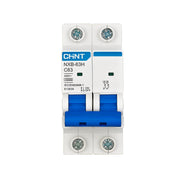 Cầu dao tự động loại nhỏ MCB Chint NXB-63H series, tải danh định từ 6A - 63A, dòng cắt 10kA. Tiêu chuẩn quốc tế 
