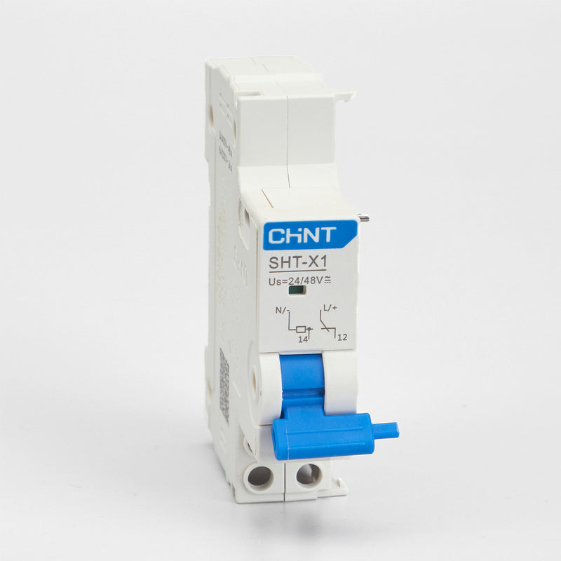 Cuộn ngắt điện áp 24/48V DC, 24/48/230V AC Chint SHT-X1 dùng cho các dòng MCB, RCBO