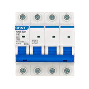 Cầu dao tự động loại nhỏ MCB Chint NXB-63H series, tải danh định từ 6A - 63A, dòng cắt 10kA. Tiêu chuẩn quốc tế 