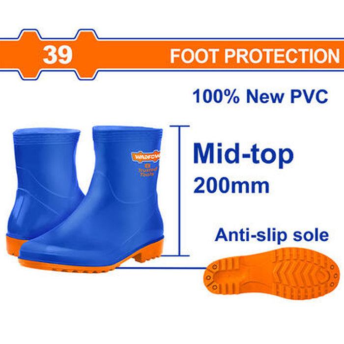 Ủng nhựa PVC nguyên sinh Wadfow, kích thước từ 39 - 43, chiều cao ủng 200mm