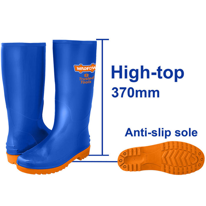 Ủng nhựa PVC nguyên chất Wadfow, kích thước từ 40 - 43, chiều cao ủng 370mm