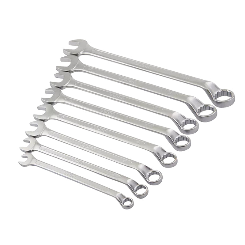 Bộ cờ lê 2 đầu vòng miệng 8 chi tiết Kendo 15201, vật liệu thép Cr-V