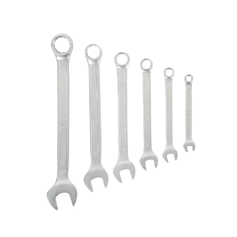Bộ cờ lê 2 đầu vòng miệng 6 chi tiết Kendo 15412, vật liệu thép Cr-V