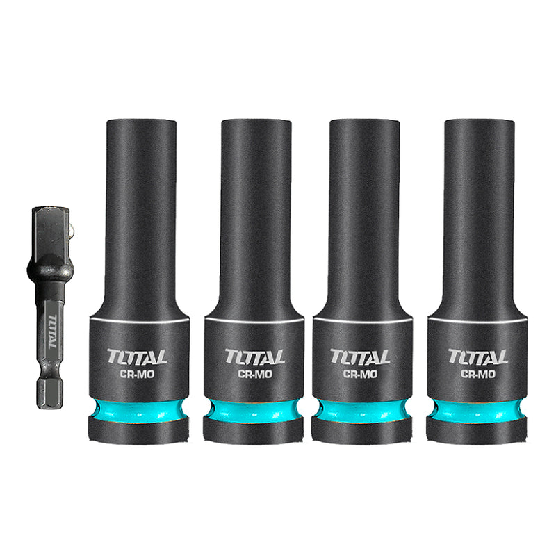 Bộ đầu tuýp 5 chi tiết Total THKISD12052L cốt 1/2 inch, kích thước từ 10mm - 14mm