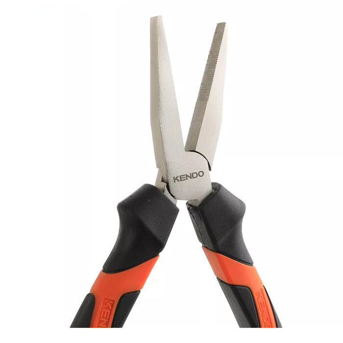 Kìm nhọn mũi dẹt Kendo 10501 dài 6 inch (160mm) vật liệu thép carbon mạ nickel