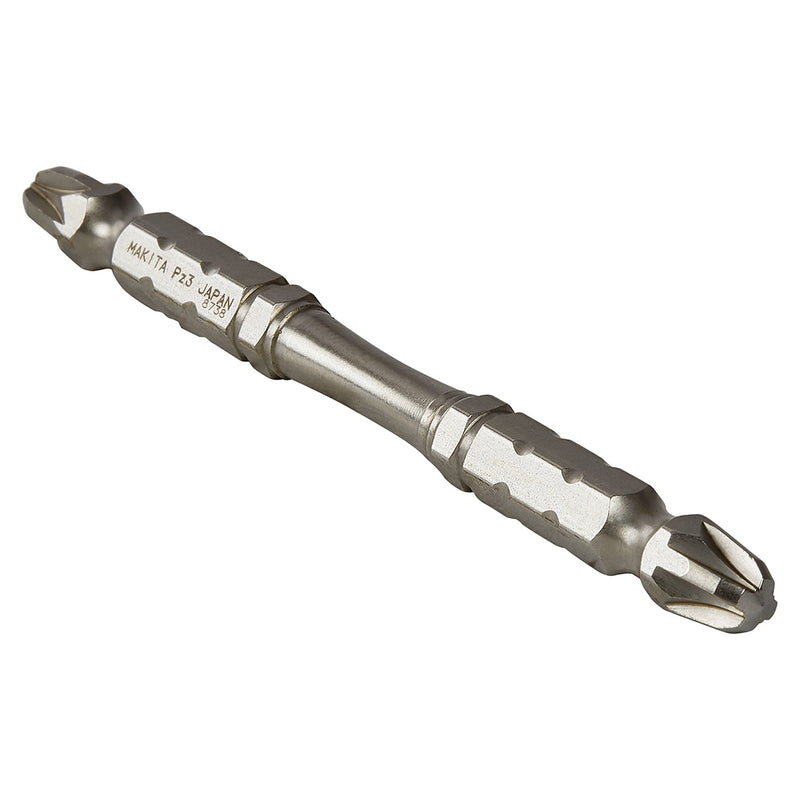 Vĩ 3 mũi vít Torsion 2 đầu Pozidriv (PZ) Makita kích thước từ PZ2 - PH3, đuôi lục giác 6.35mm (1/4 inch)