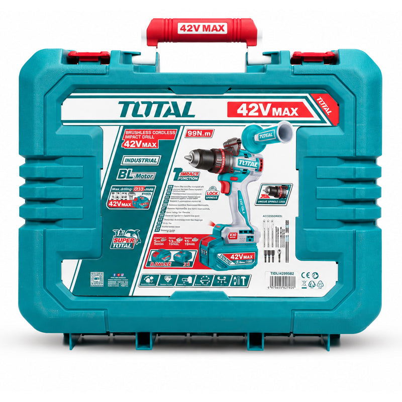 Máy khoan búa Total TIDLI429982 dùng Pin 42V, đầu kẹp 13mm