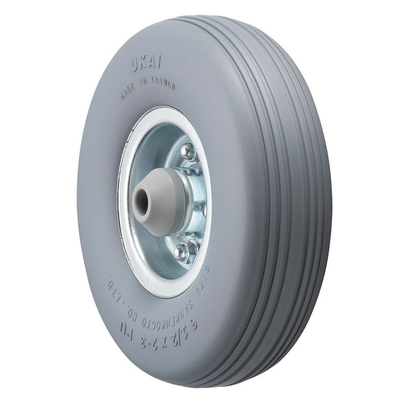 Bánh xe rời Ukai 61/2x2-3HL bánh cao su đặc dùng bọt Urethane, đường kính 181mm