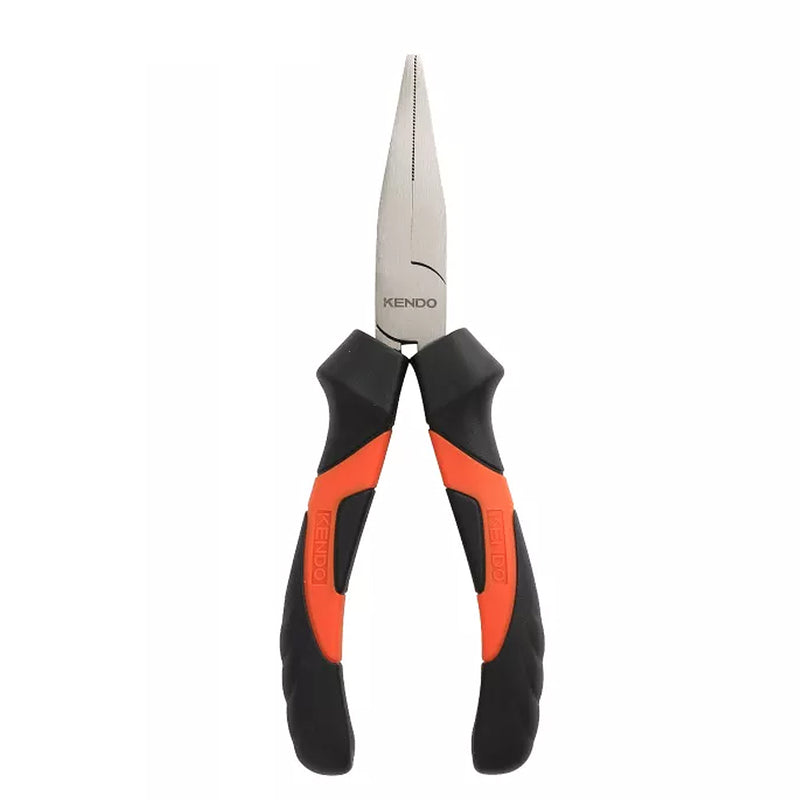 Kìm nhọn mũi dẹt Kendo 10501 dài 6 inch (160mm) vật liệu thép carbon mạ nickel