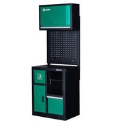 Tủ tích hợp thùng rác và giá để khăn lau công nghiệp SATA 95155 - Giải pháp lưu trữ và vệ sinh chuyên nghiệp cho nhà xưởng.