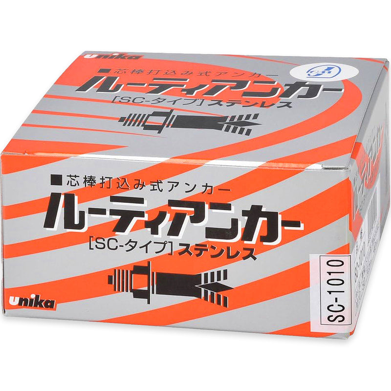 Tắc kê nở đinh SC-Type hệ mét và inch Unika, chất liệu thép không gỉ, chuyên dùng cho bê tông, đá. Chứng nhận JCAA