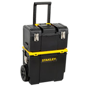 Hệ thùng dụng cụ 3 trong 1 bánh xe kéo Stanley STST18613 chốt khóa kim loại kèm tay kéo ống lồng