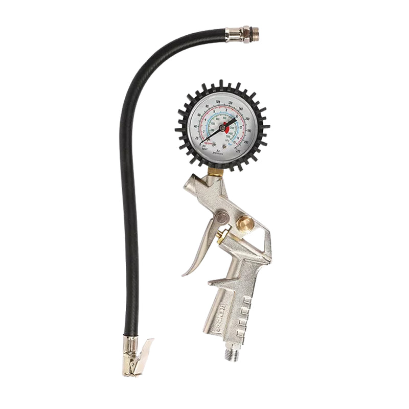 Đồng hồ bơm bánh xe Kendo 75712, vật liệu nhôm mạ nickel