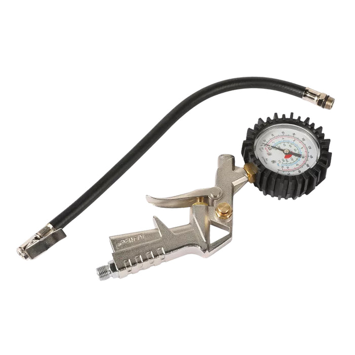 Đồng hồ bơm bánh xe Kendo 75712, vật liệu nhôm mạ nickel