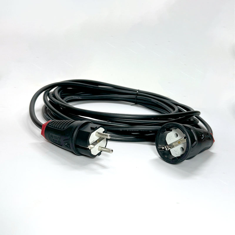 Bộ dây 2 phích cắm âm dương tiêu chuẩn công nghiệp, chịu tải 16A, điện áp 250V, có chân tiếp địa, kháng bụi và nước